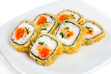 Sushi Roll on a white background