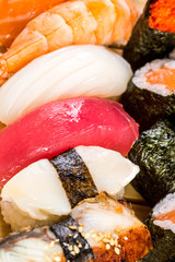 Sushi. Sea food combination