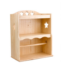 empty wooden shelf for put bottle or kitchen ware into it