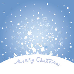 Fototapeta na wymiar Christmas and New Year's Greeting card