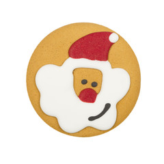 Gingerbread biscuit with Father Christmas icing decoration