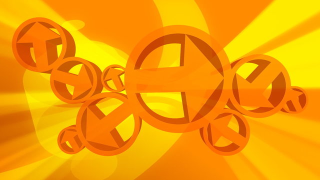 Spinning Orange ArrowsVideo Background