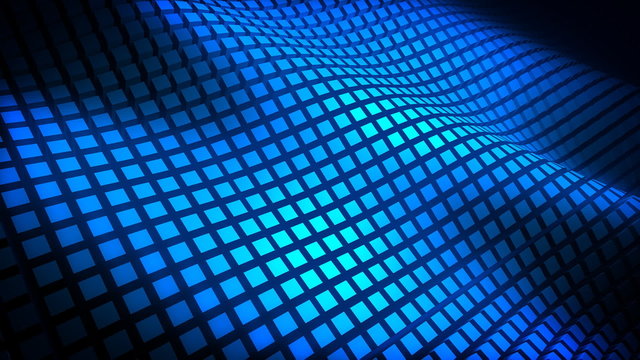 Waving Grid Blue Abstract Video Background