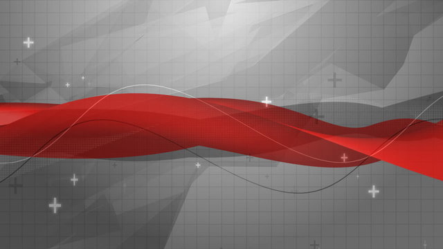 Red Waves Technology Video Background