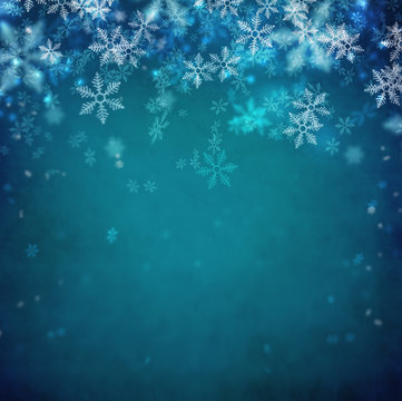 Beautiful snowflake Christmas background with copyspace