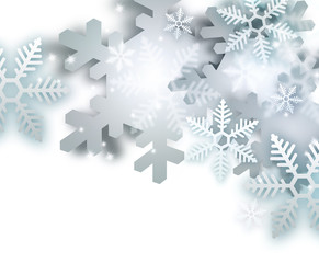  Beautiful snowflake simple Christmas background with copyspace