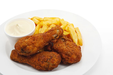 pieces of southern fried chicken