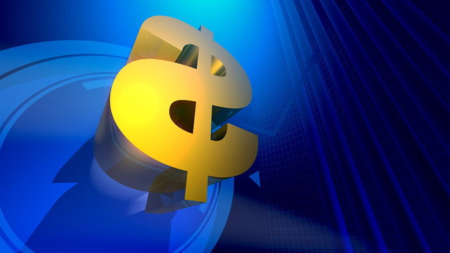Dollar Blue Abstract Video Background