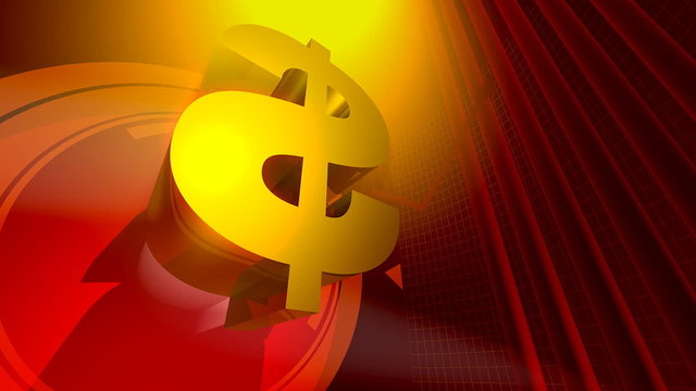 Dollar Red Abstract Video Background