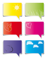 Sticker - Etikett - Alltag - Notiz - Button -set