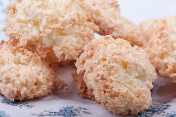coconut cookies on plate