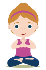 yoga girl in lotus position