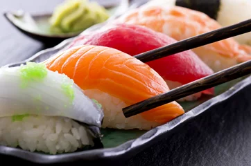 Crédence de cuisine en verre imprimé Bar à sushi Sushi