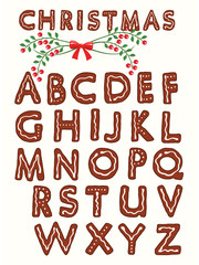 Ginger cookie alphabet