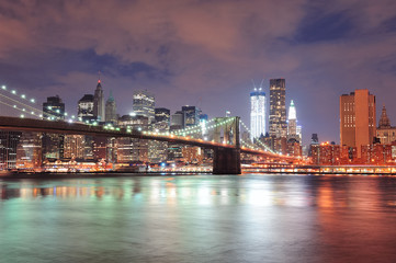 Naklejka na ściany i meble New York City Brooklyn Bridge