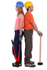 Male and female builders