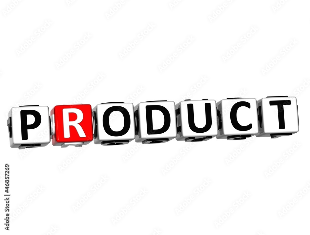 Poster 3d product button click here block text