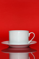 White cup and saucer