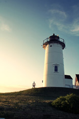 Lighthouse Keeper out his Lighthouse