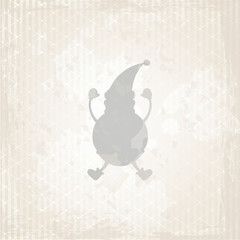 Springender Weihnachtsmann auf Grunge-Hintergrund