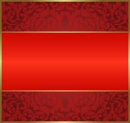 red background