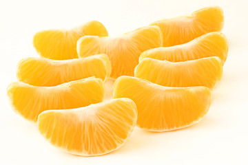 Mandarin slice. Tangerine