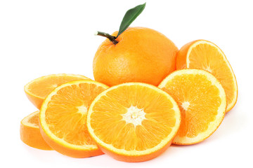 Orange fruit slice. Grapefruit