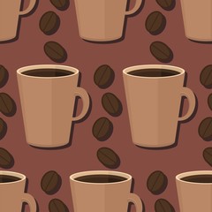 seamless background with coffee