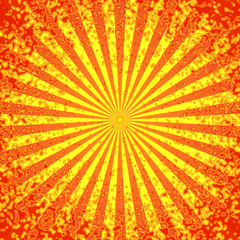 Sun with rays abstract background