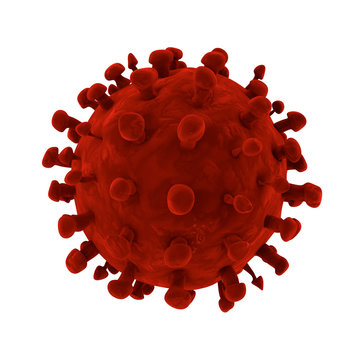 HIV Virus 3D rendering