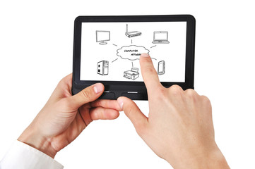 tablet in hand