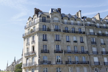 Immeuble ancien sur l'île de la Cité à Paris