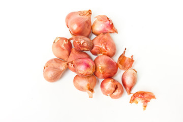 Group of small red onion.