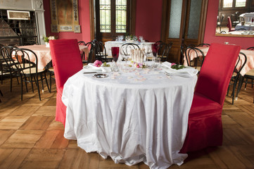 table set for two spouses