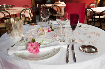 table set for two spouses