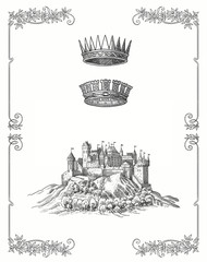 Old castle illustration - 46867887