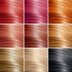 Hair Colors Set. Tints