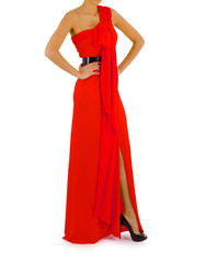 Fashion concept with model on white