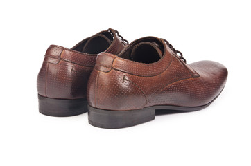 Male shoes isolated on the white