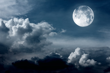 night sky with moon - 46874494
