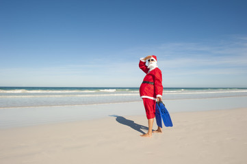 Santa Claus Christmas Holiday Beach