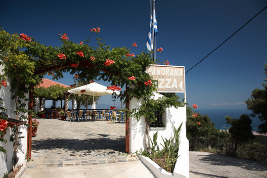 Skiathos' famous Panorama Pizza Restaurant