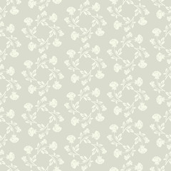 Floral seamless pattern with rose in pastel tones.