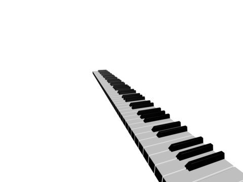 3D piano keyboard