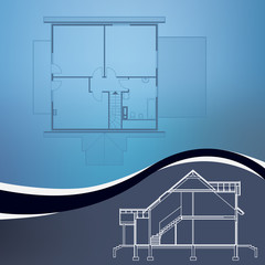 architectural background. blueprint. vector