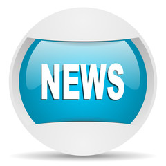 news round blue web icon on white background