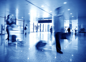 Airline passengers at the airport