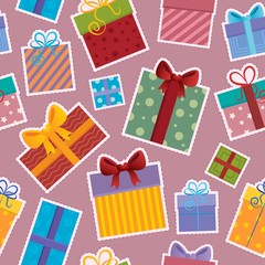 Seamless background gift theme 4