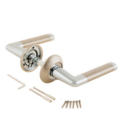 Door Knob assembly on White Background
