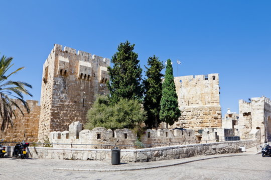 The Tower of David in the old city of Jerusalem